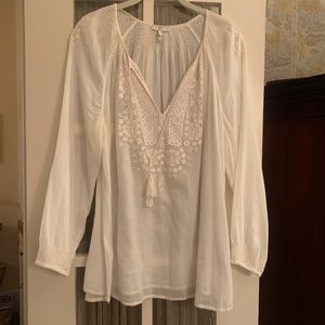 Joie embroidered tunic blouse